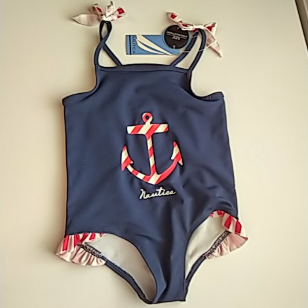 NWT 2T Nautica Toddler Girls One Piece Swimsuit